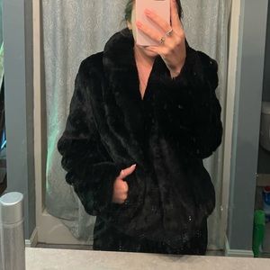 Faux fur coat